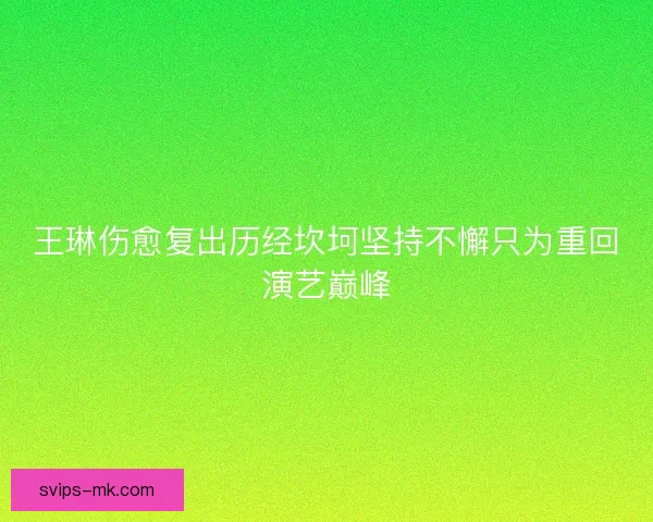 王琳伤愈复出历经坎坷坚持不懈只为重回演艺巅峰
